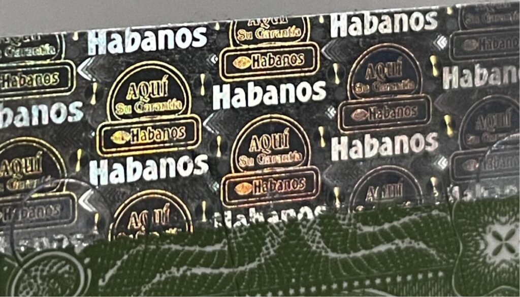 sigillo Habanos originale con scritta "Aqui se garantia"